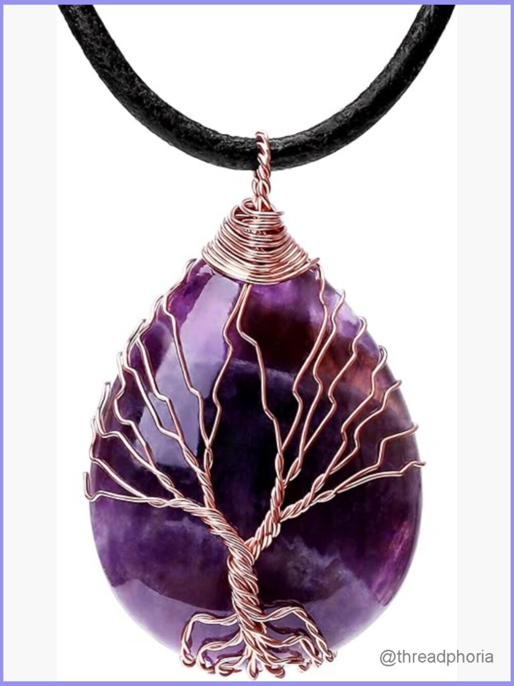 Healing Crystals Chakra Gemstone Necklace Copper Wire Wrapped Unisex
